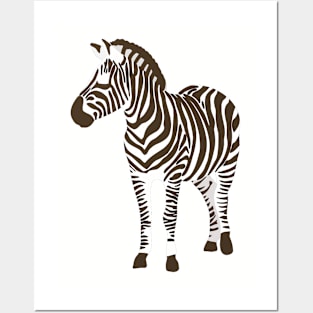 Minimalist Zebra Block Colors Posters and Art